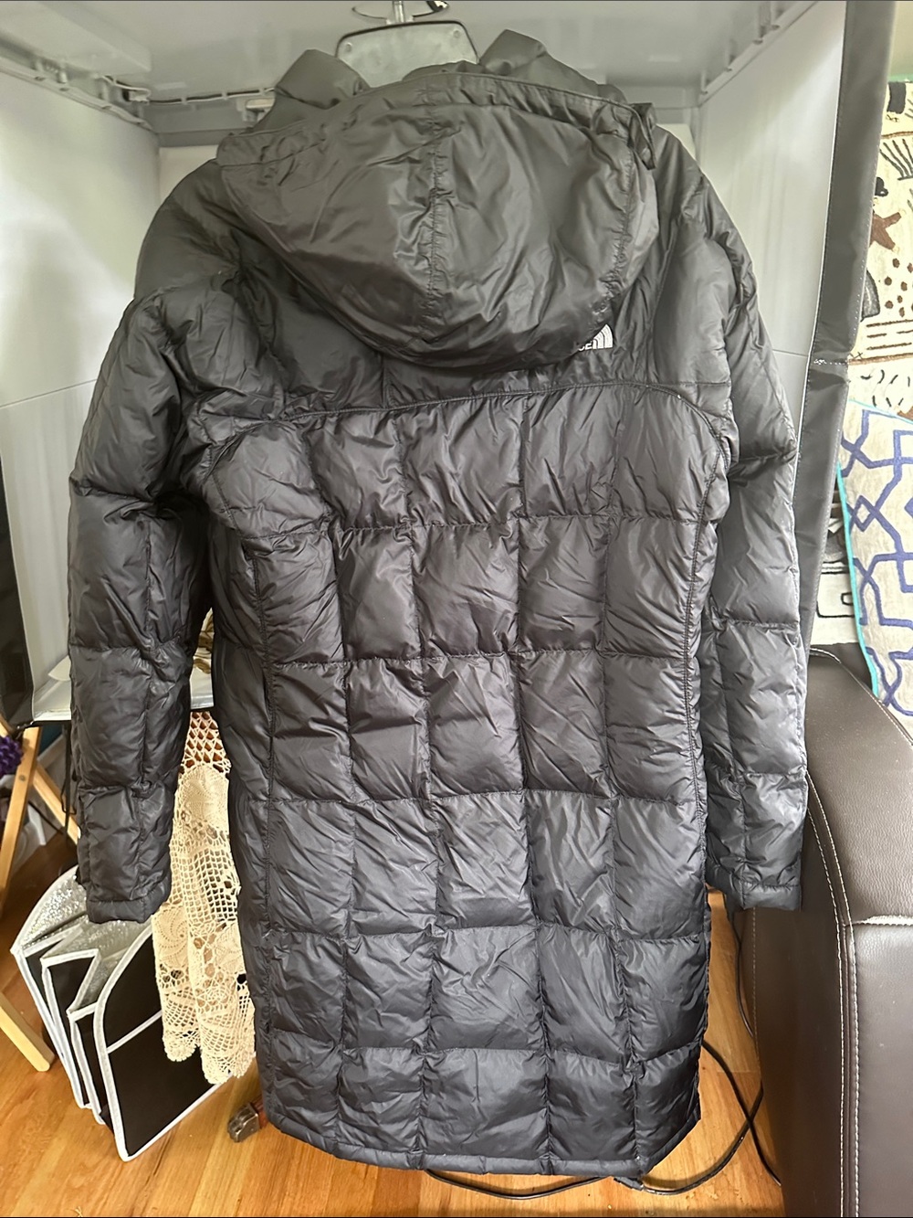 The North Face Womens Black Metropolis Parka Long Puffer Coat Retired 600 down S - Picture 5 of 12